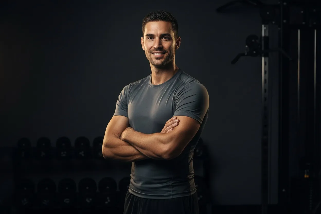 Portret van personal trainer Elias